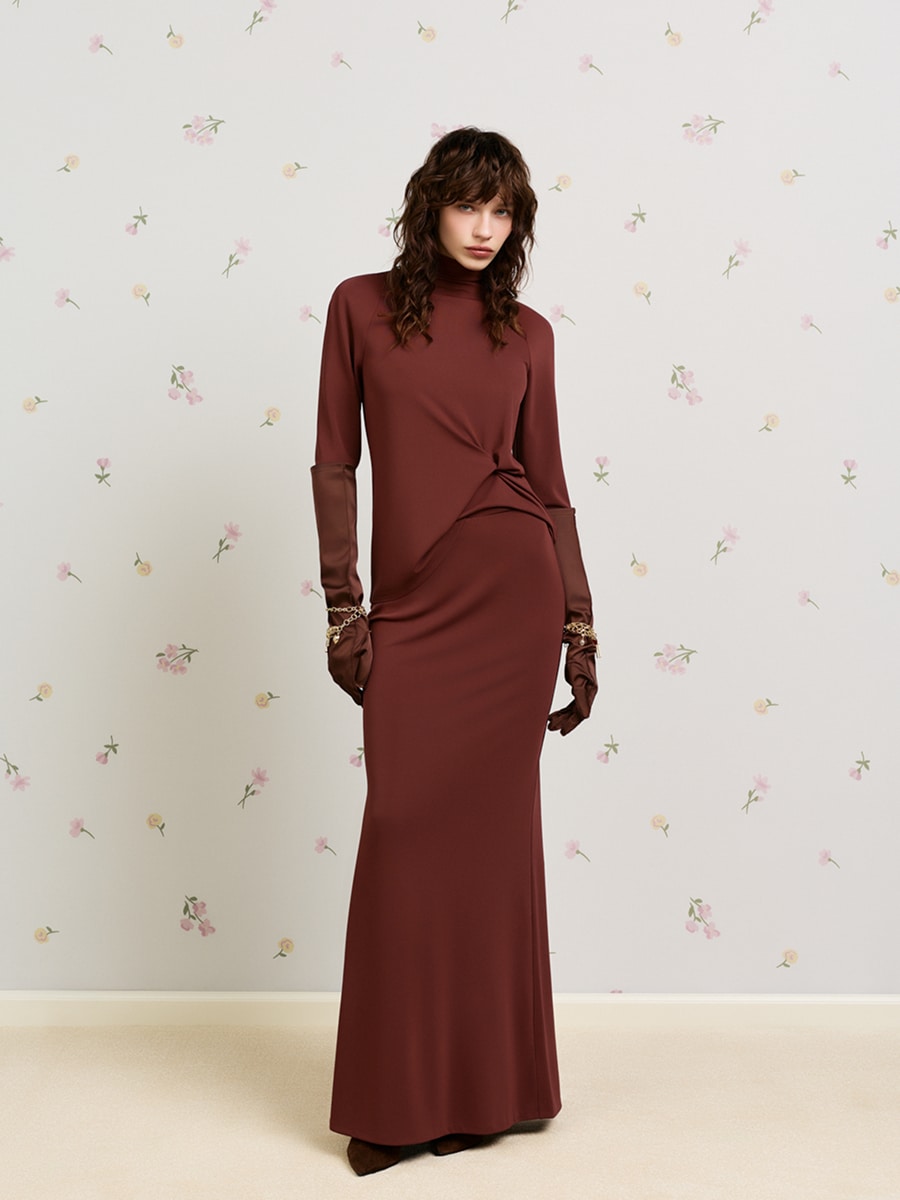 Юбка макси из джерси