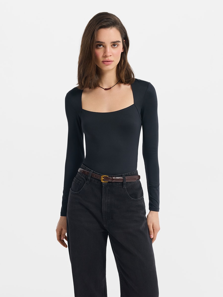 Боди с длинными рукавами