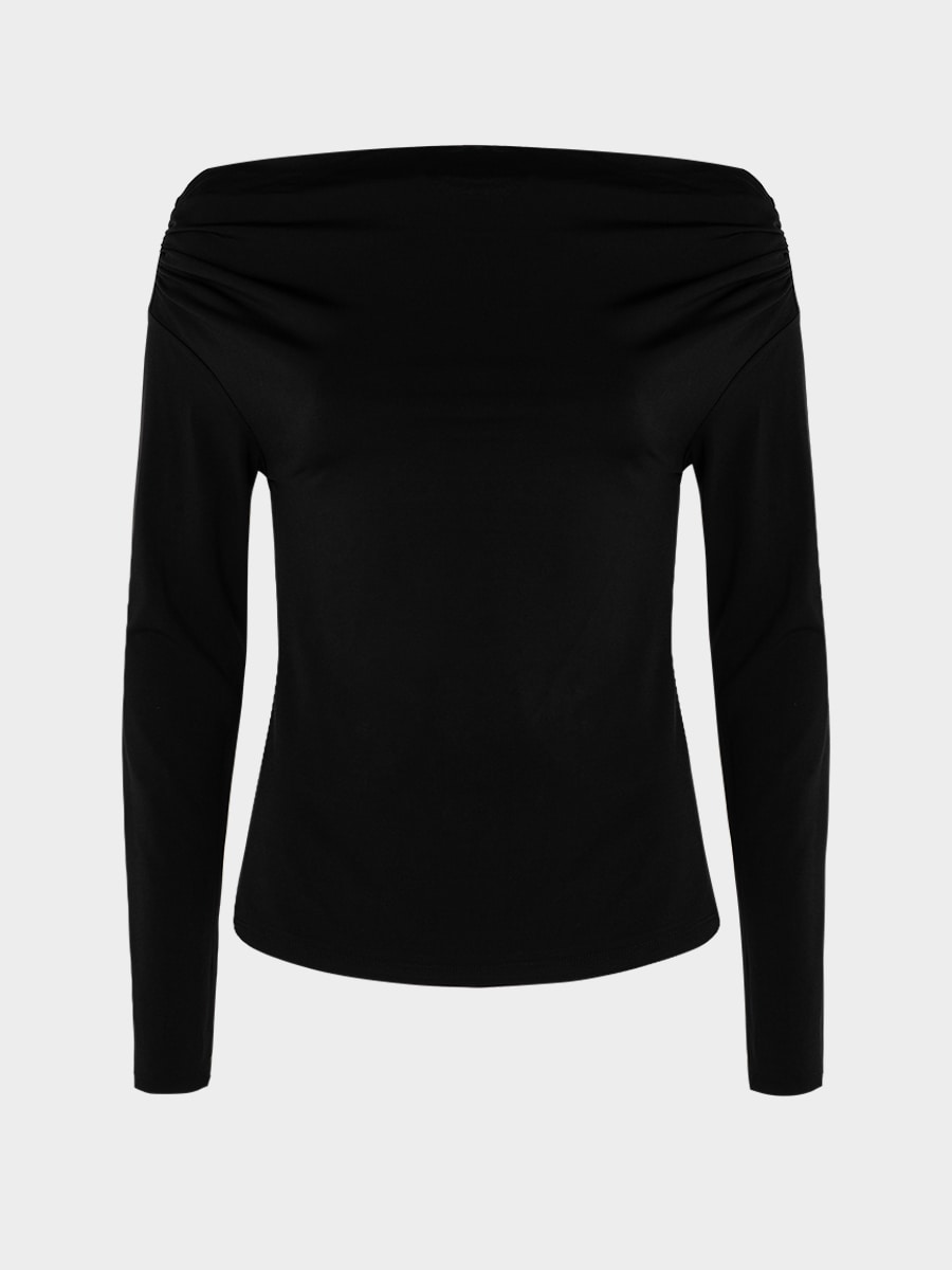 Лонгслив с открытыми плечами