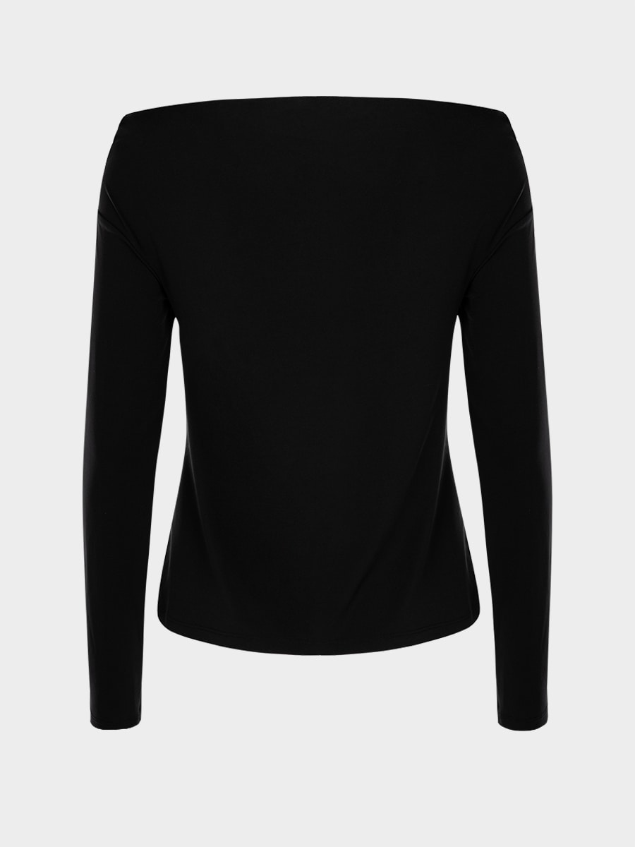 Лонгслив с открытыми плечами