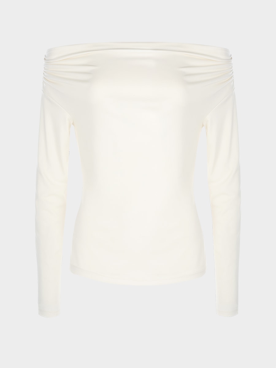 Лонгслив с открытыми плечами