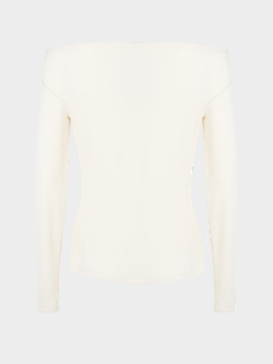 Лонгслив с открытыми плечами