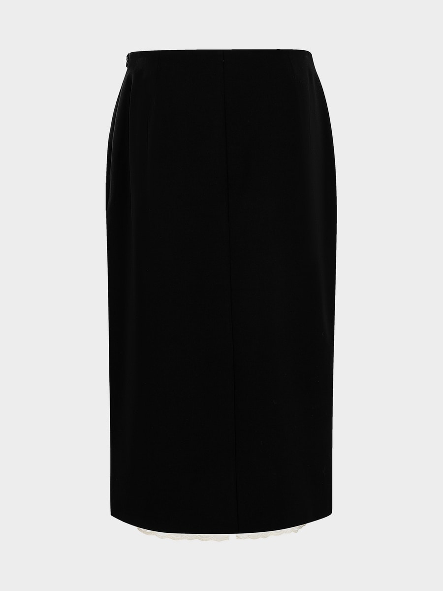 Юбка миди с кружевом