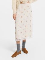 Юбка с цветочной вышивкой