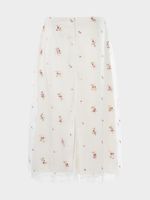 Юбка с цветочной вышивкой