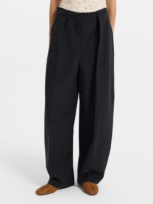 

Брюки barrel leg с шерстью