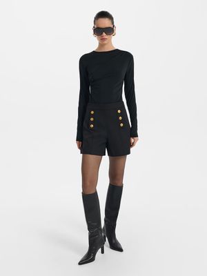 

Шорты мини с декоративными пуговицами