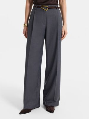 

Брюки-палаццо с ремнем