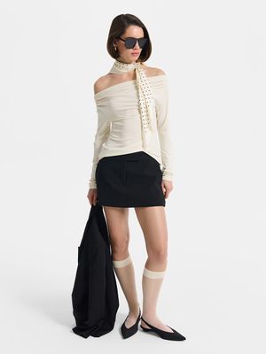 Юбка-шорты длины мини