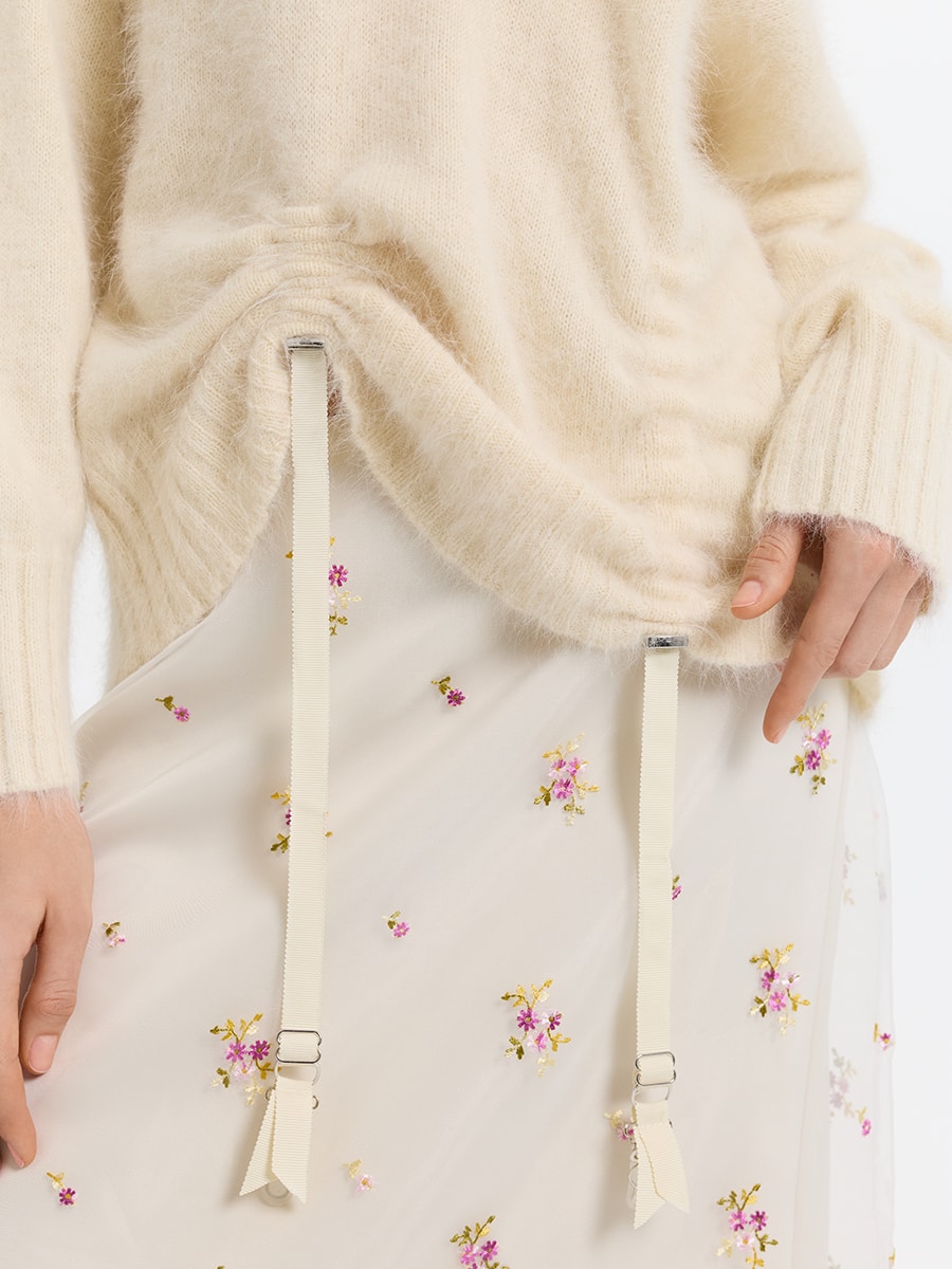 Джемпер из ангоры с подтяжками 6152302802-60