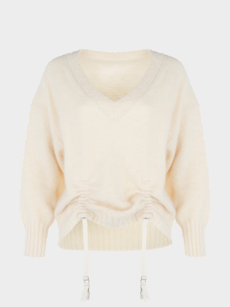 Джемпер из ангоры с подтяжками 6152302802-60