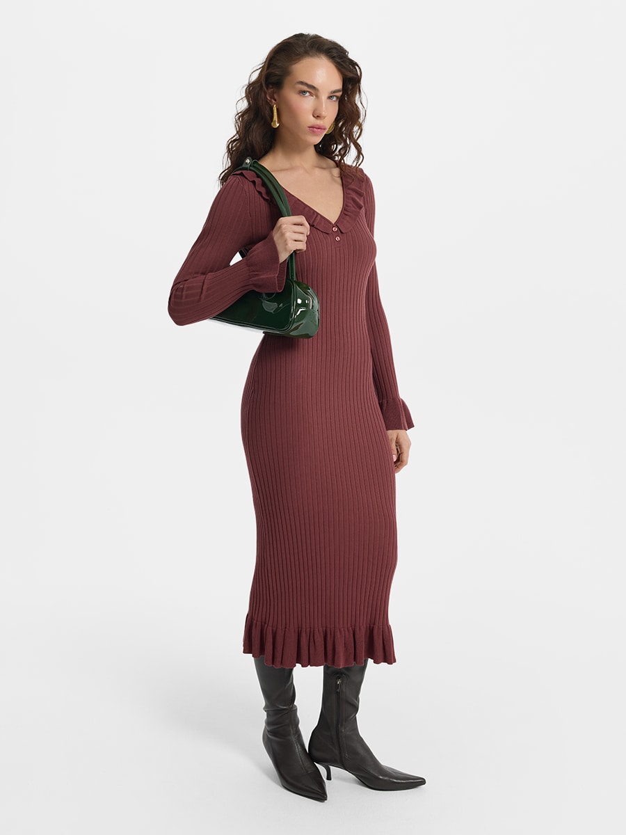 Трикотажное платье миди