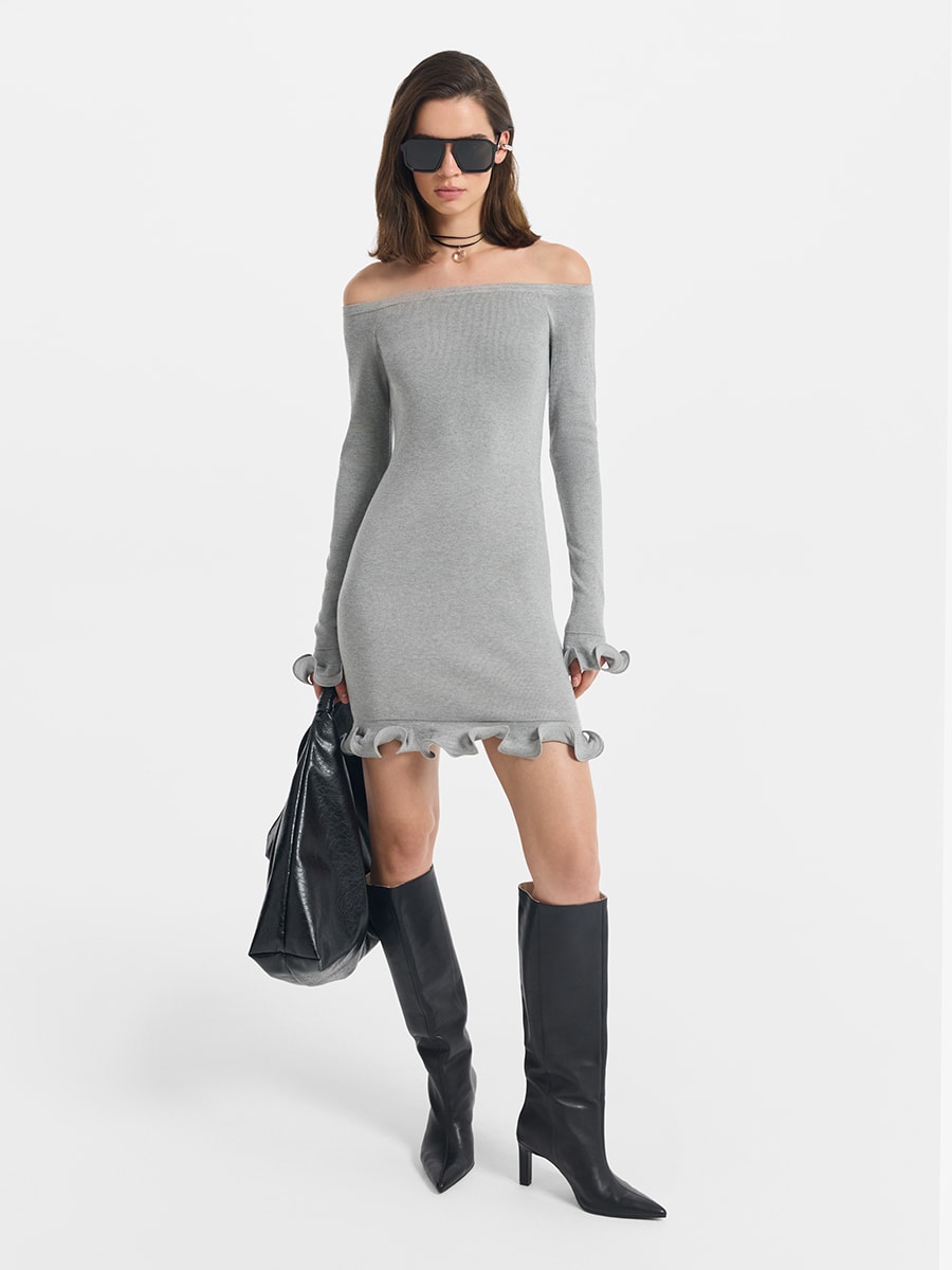 Трикотажное платье мини