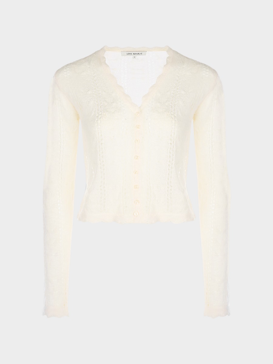 Кардиган c шерстью и мохером