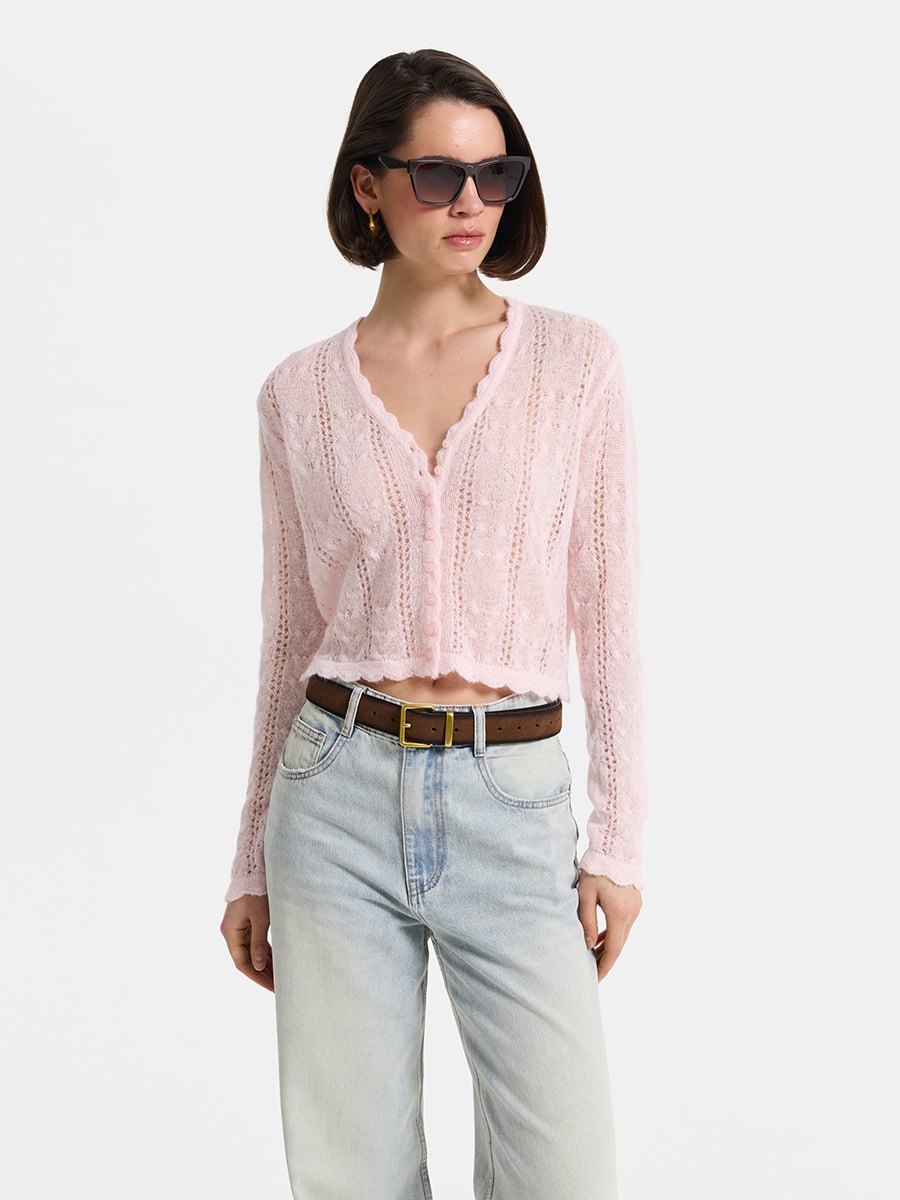 Кардиган c шерстью и мохером