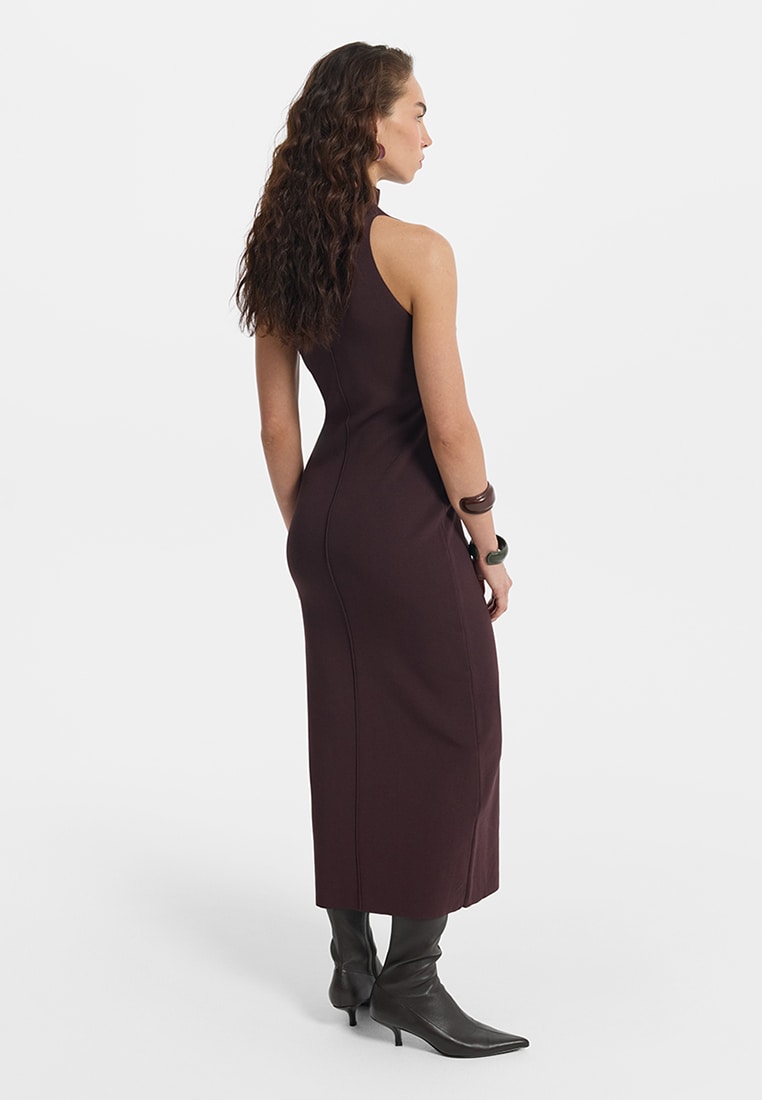 Трикотажное платье-халтер 6152317516-22