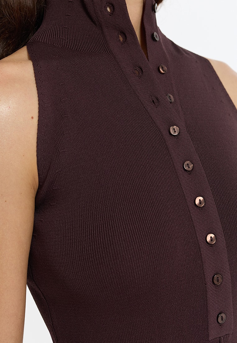 Трикотажное платье-халтер 6152317516-22