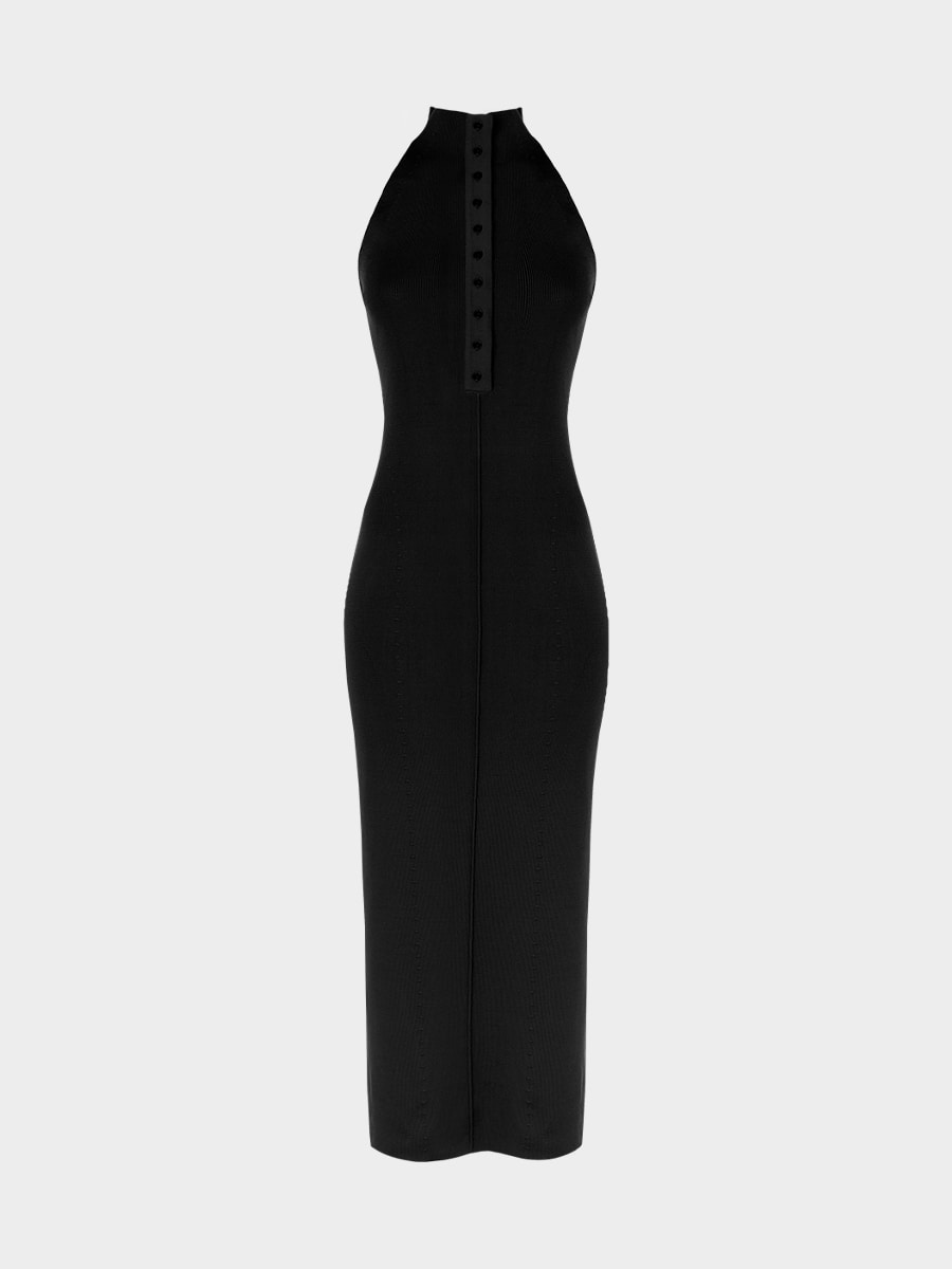 Трикотажное платье-халтер 6152317516-50