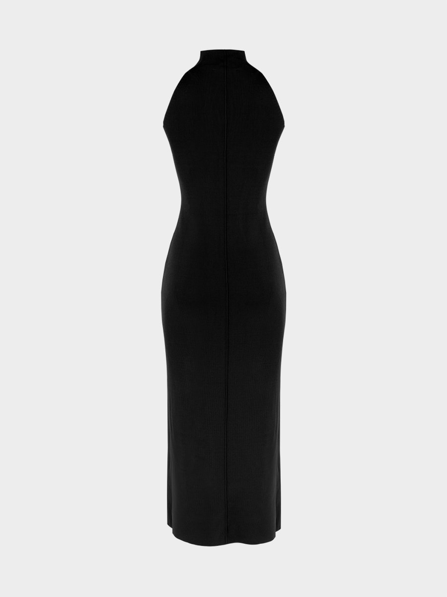 Трикотажное платье-халтер 6152317516-50