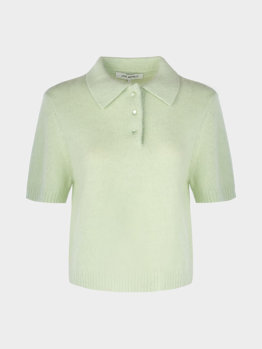 Джемпер-поло из ангоры