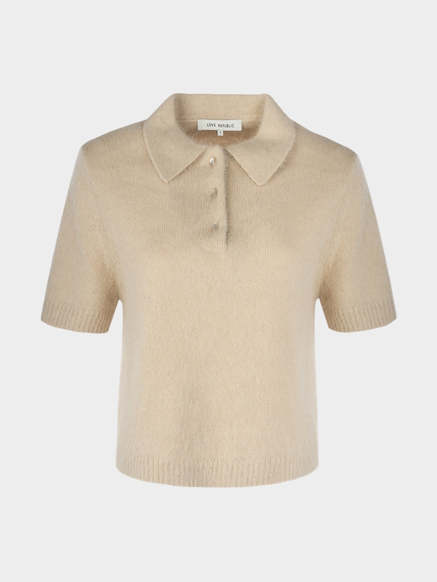 Джемпер-поло из ангоры