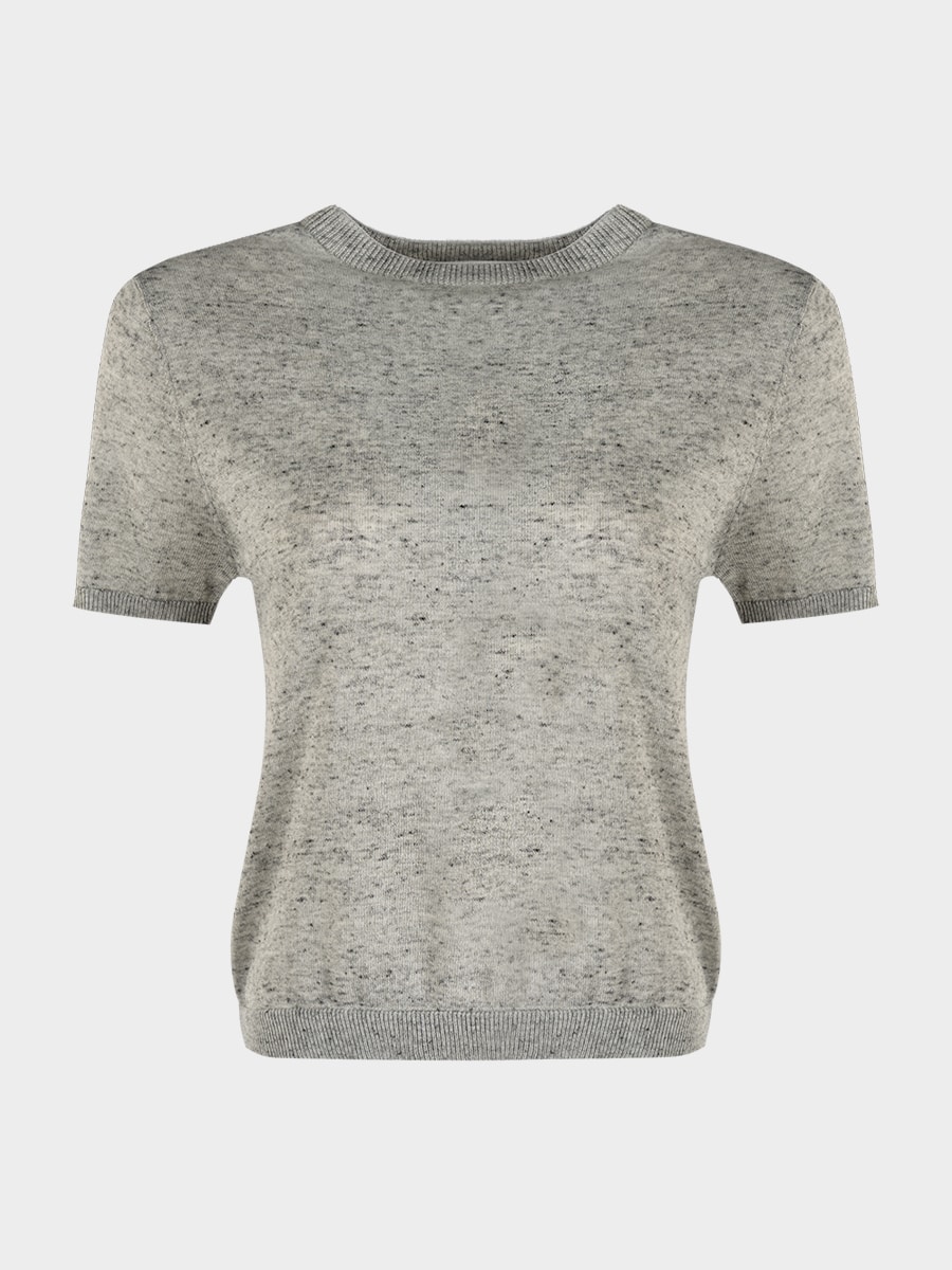 Джемпер с шерстью и льном