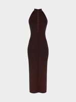 Трикотажное платье-халтер