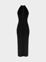 Трикотажное платье-халтер