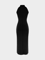 Трикотажное платье-халтер