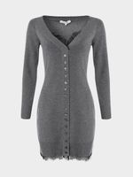 Трикотажное платье с шерстью