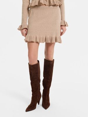 

Трикотажная юбка мини с шерстью