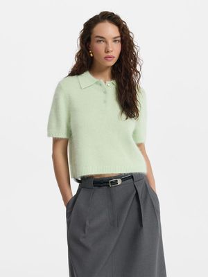 

Джемпер-поло из ангоры