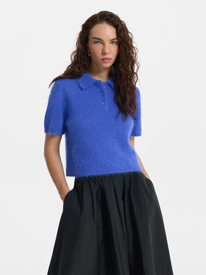 

Джемпер-поло из ангоры