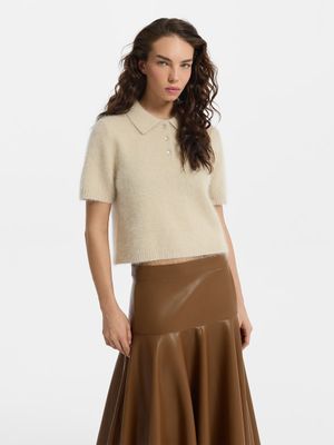 

Джемпер-поло из ангоры