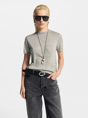 

Джемпер с шерстью и льном