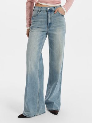 Джинсы Flare fit с высокой посадкой