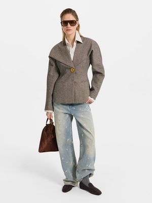 

Джинсы Relaxed fit с цветочной вышивкой