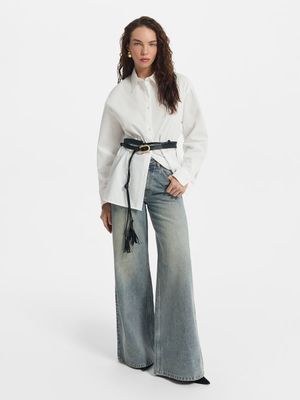 

Джинсы Wide leg с высокой посадкой