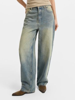 

Джинсы Baggy fit с высокой посадкой