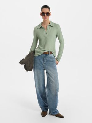 

Джинсы Baggy fit с высокой посадкой