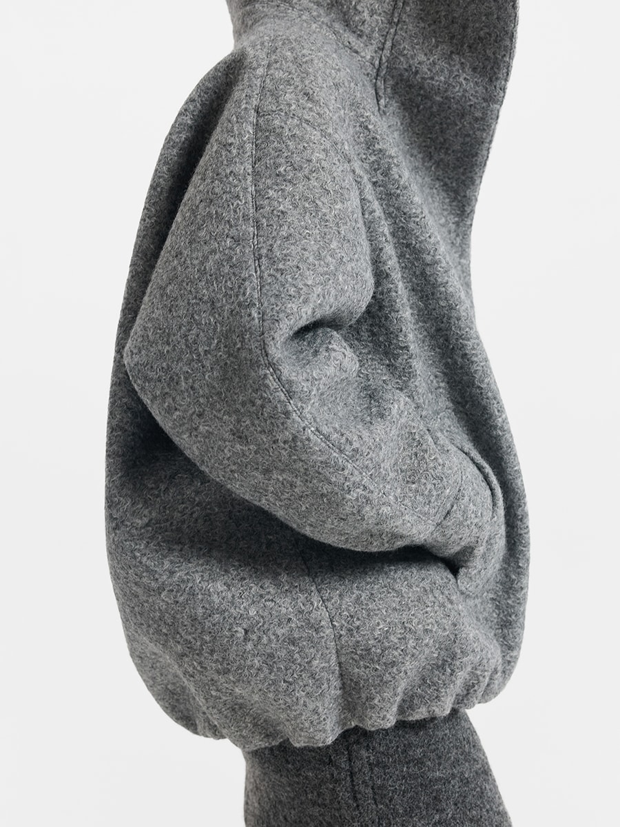 Бомбер из пальтовой ткани