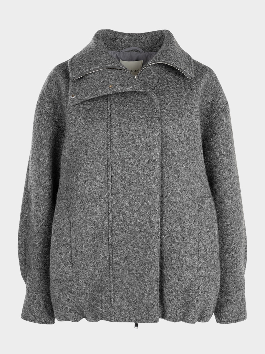 Бомбер из пальтовой ткани