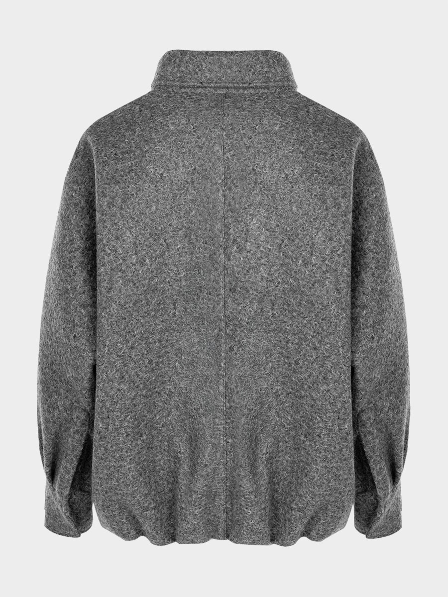 Бомбер из пальтовой ткани