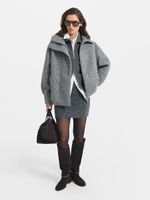 Бомбер из пальтовой ткани