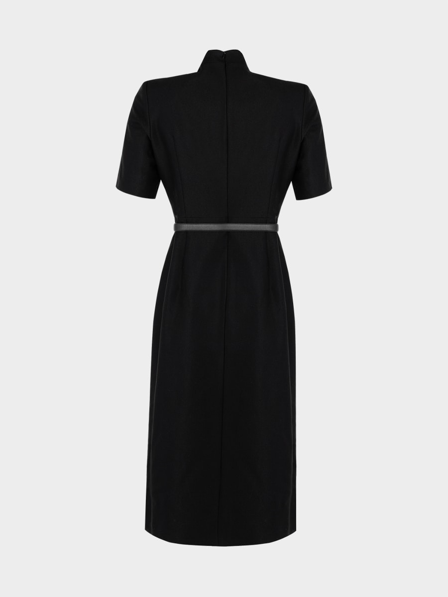 Платье миди с разрезом