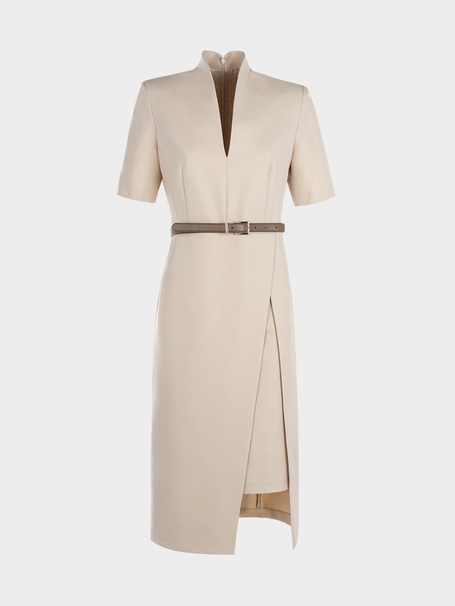 Платье миди с разрезом