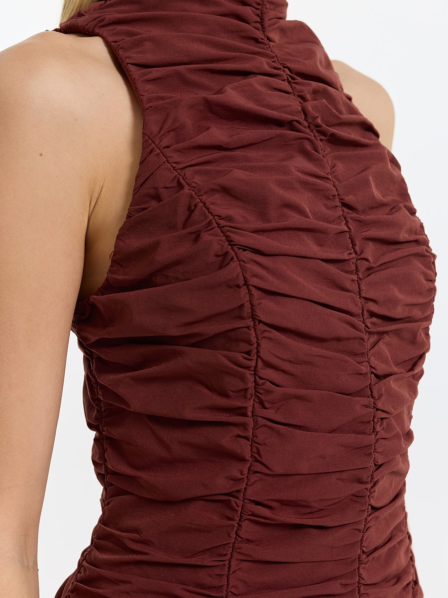 Платье мини с драпировкой