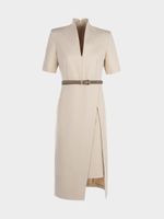 Платье миди с разрезом