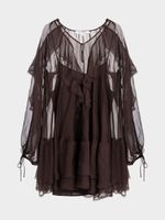 Шифоновое платье с оборками