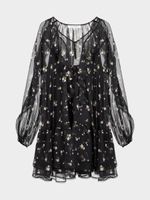 Шифоновое платье с оборками